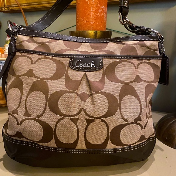 Coach Brown and Tan Crossbody Bag - Picture 1 of 10
